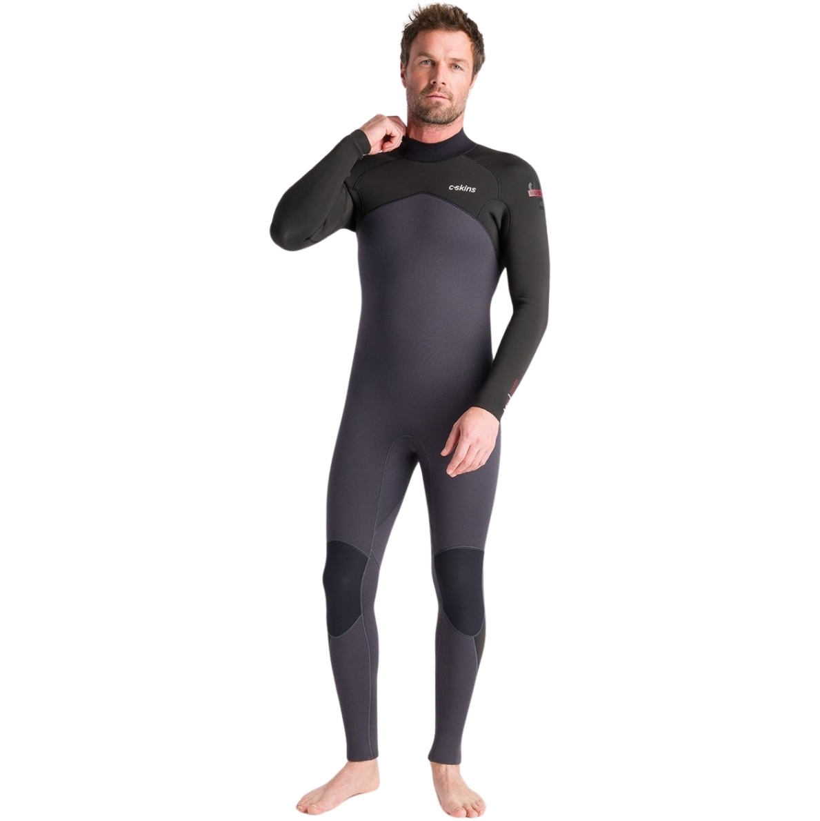 2025 C-Skins Mens NuWave Legend 5/4/3mm Back Zip Wetsuit C-NLE54MBZ - Anthracite / Black / Rust